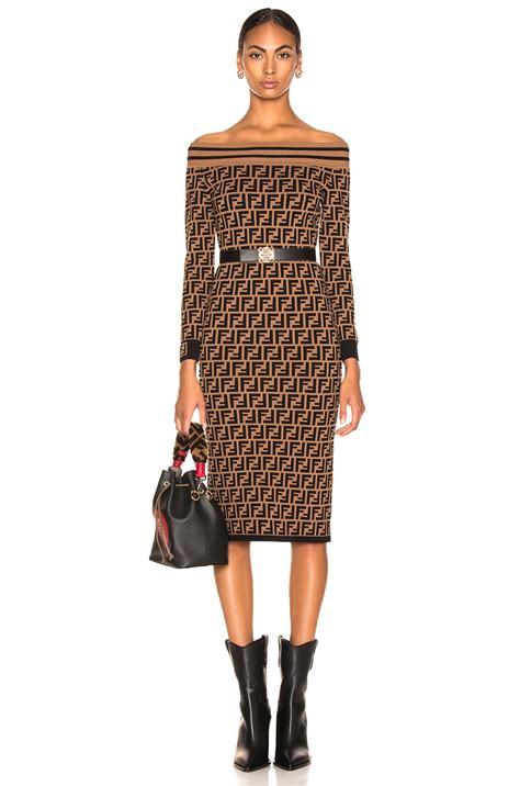 fendi dress spaghetti strap logo|fendi clothing for women.